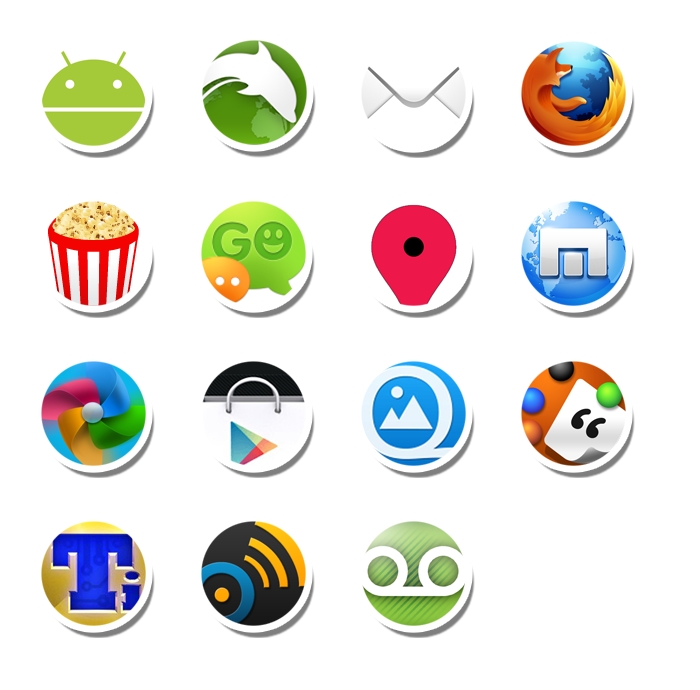 Android Phone Icons System