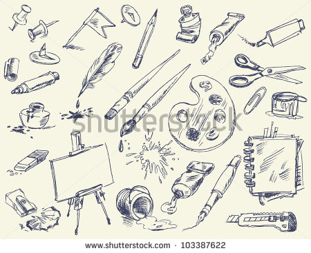 Art Supplies Vector