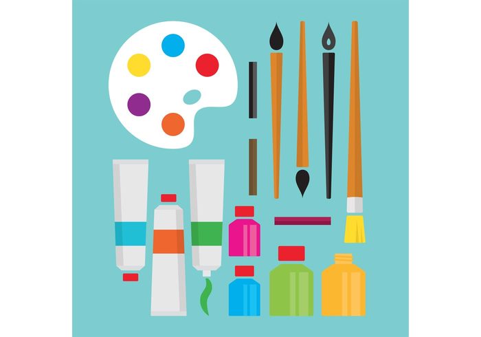 Art Supplies Vector