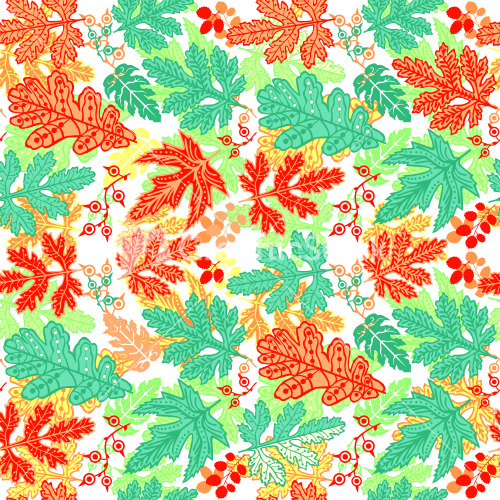 Autumn Leaves Patterns Template