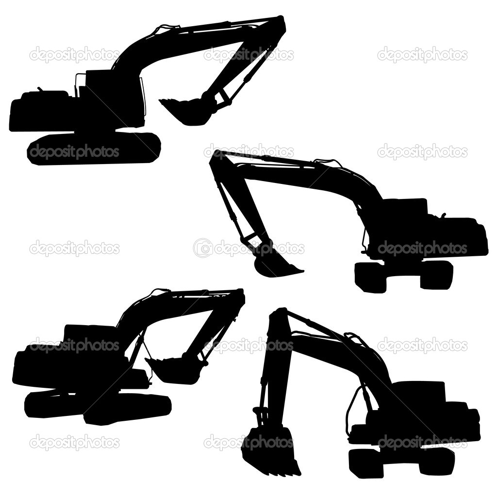 Backhoe Silhouette Clip Art