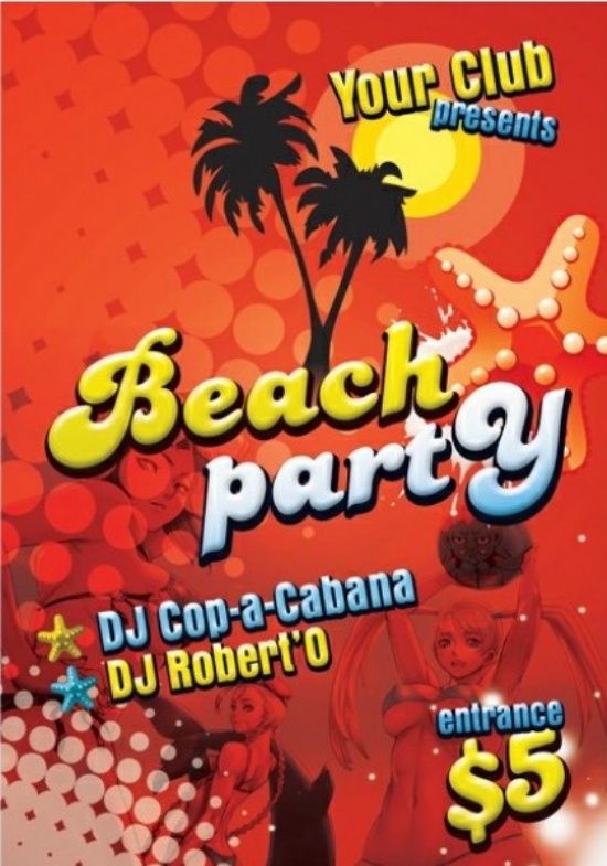 Beach Party Flyer Template