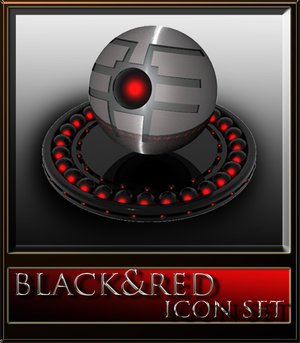 Black and Red Icons