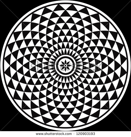 Black and White Circular Design