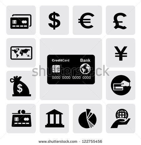 Black and White Credit Card Icon