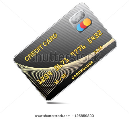 Black and White Credit Card Icon