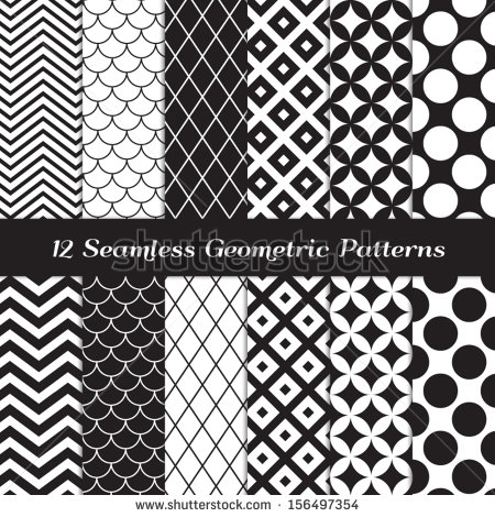 Black and White Geometric Patterns