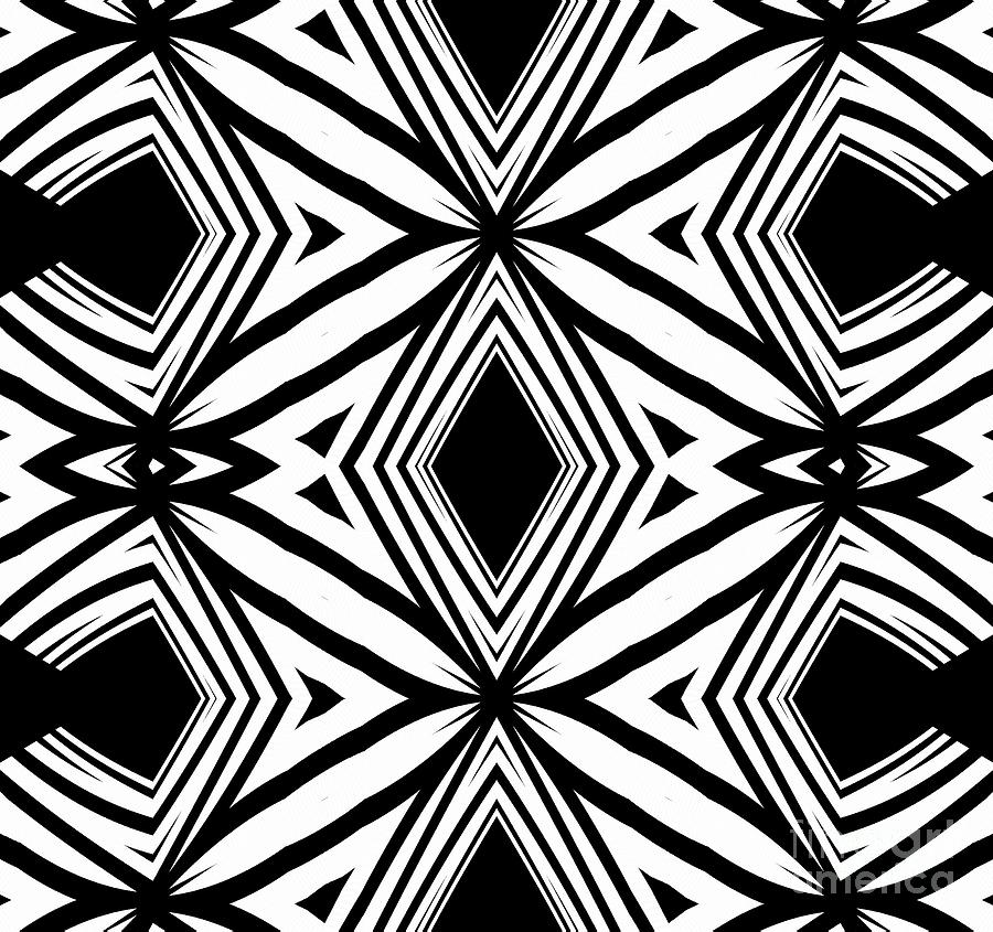 Black and White Geometric Print