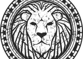Black and White Lion Logo Vector