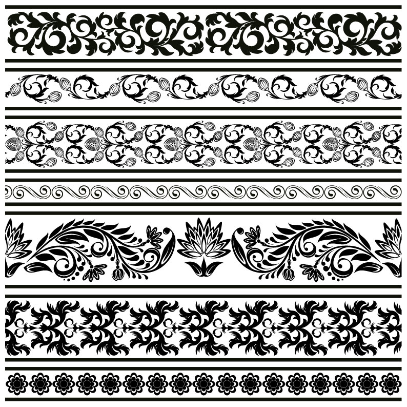 Black and White Pattern Vector Free