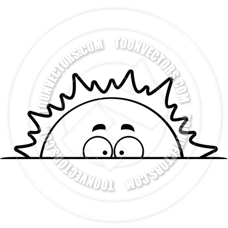 Black and White Sunrise Clip Art