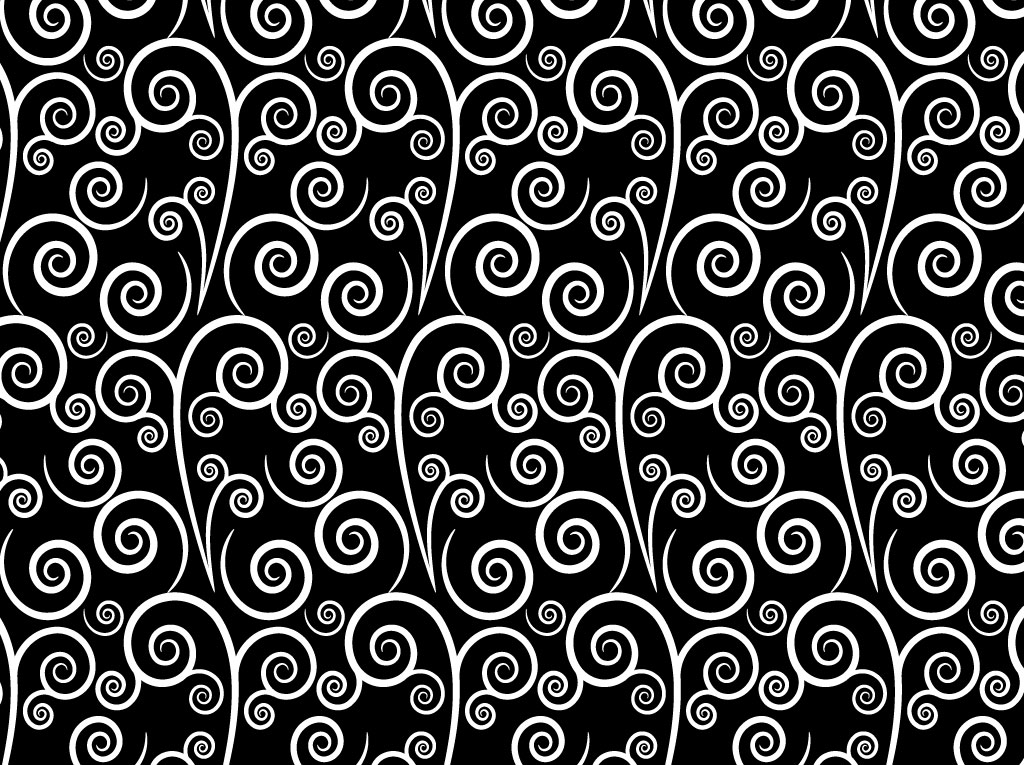 Black and White Swirl Pattern Vector Free