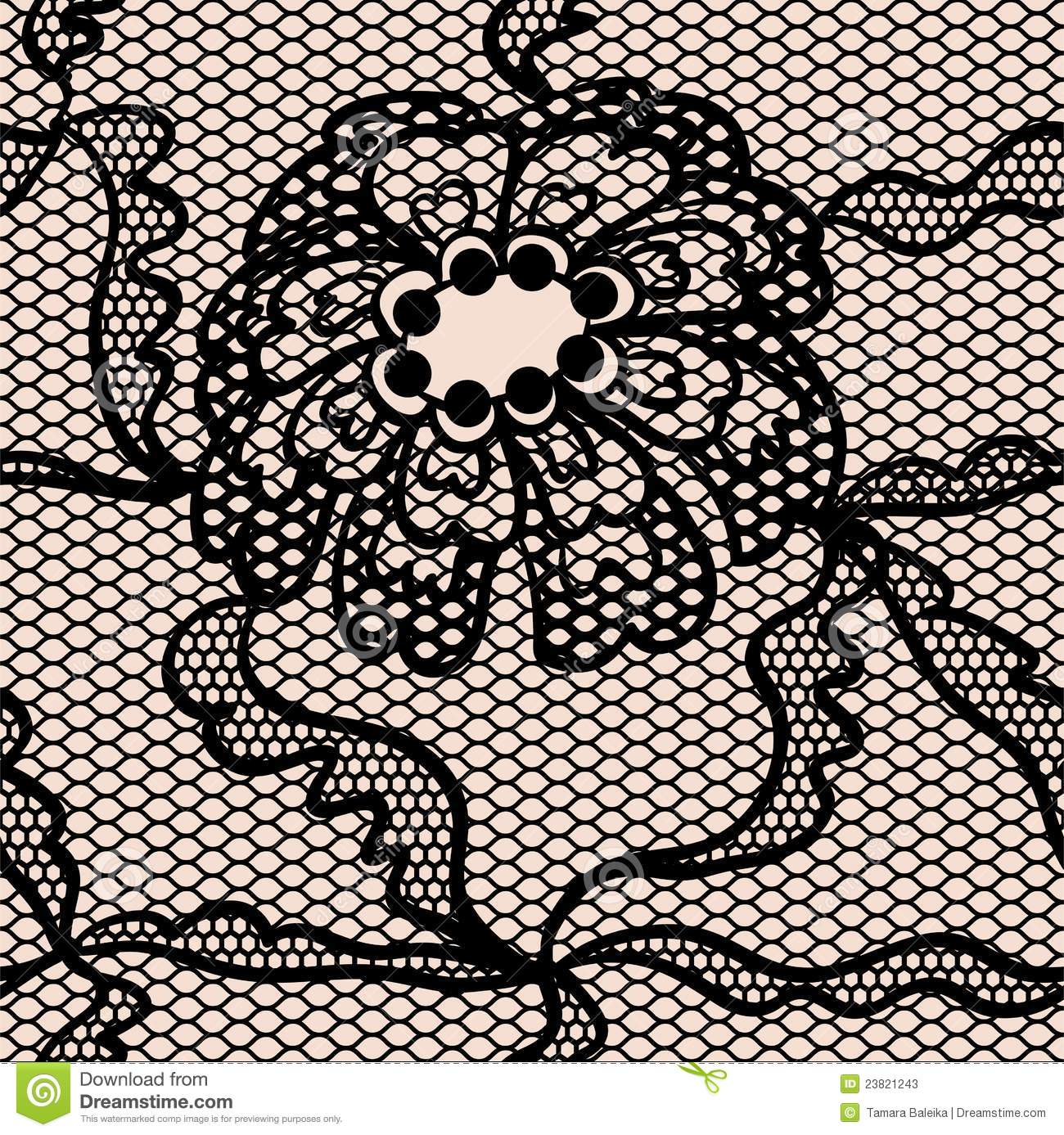 Black Lace Pattern Vector