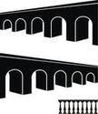 Bridge Black and White Silhouette Bridge Black and White Silhouette