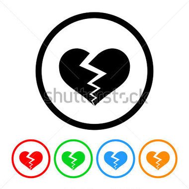 Broken Heart Icon Vector