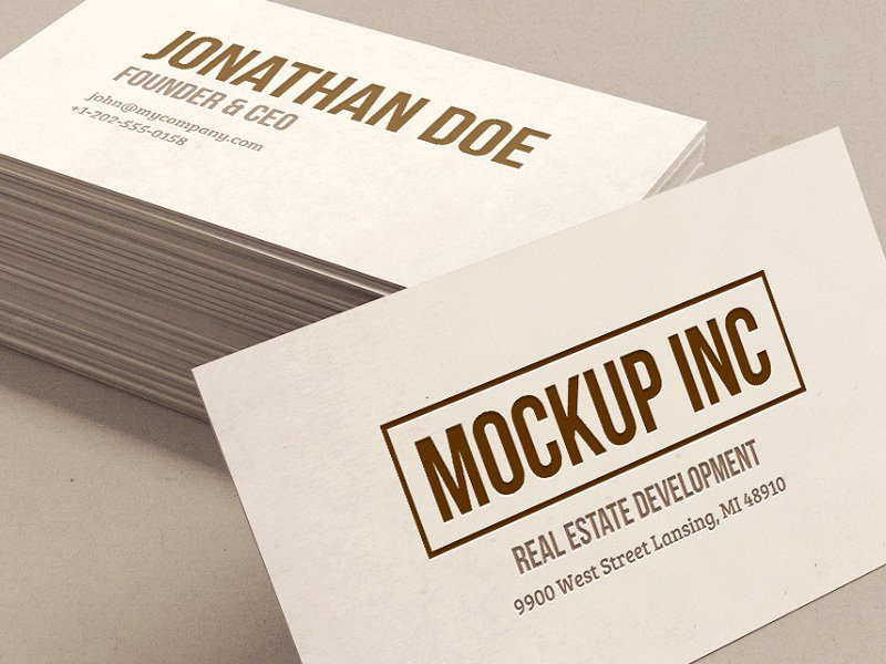 Business Card Mockup PSD Free Download