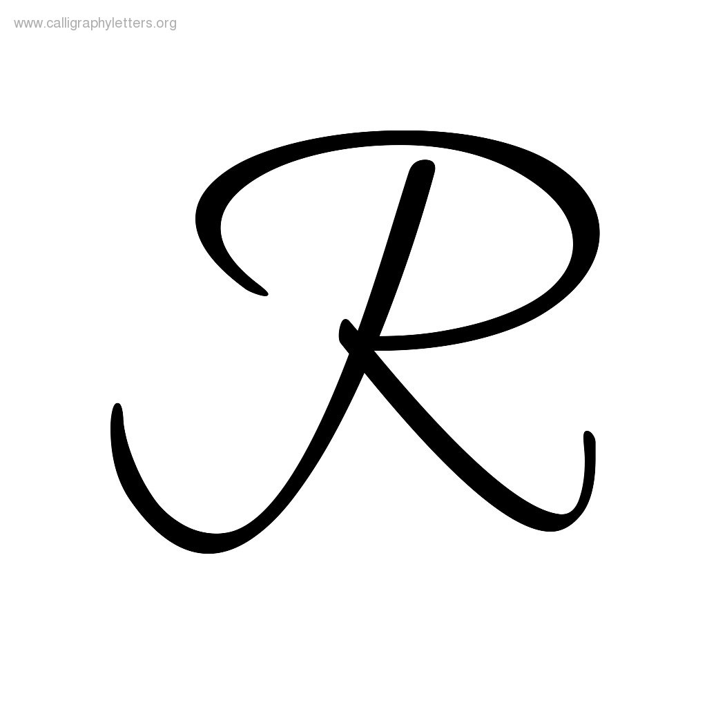 Calligraphy Letter R