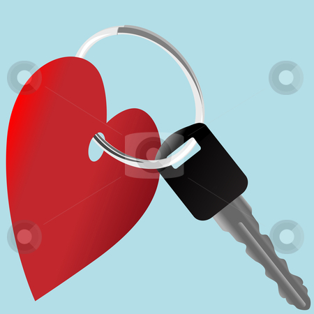 Car with Heart Clip Art