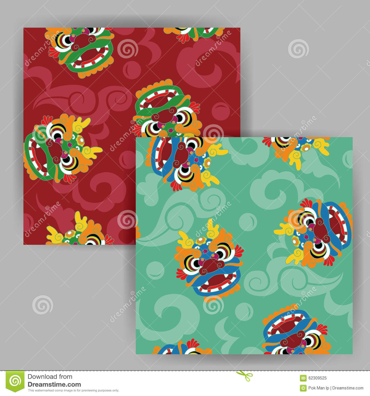 Cartoon Chinese Dragon Head