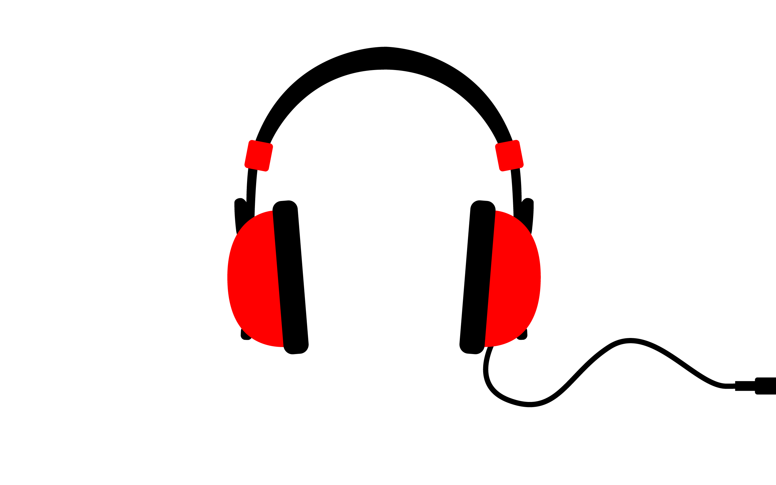 Cartoon Headphones with Music
