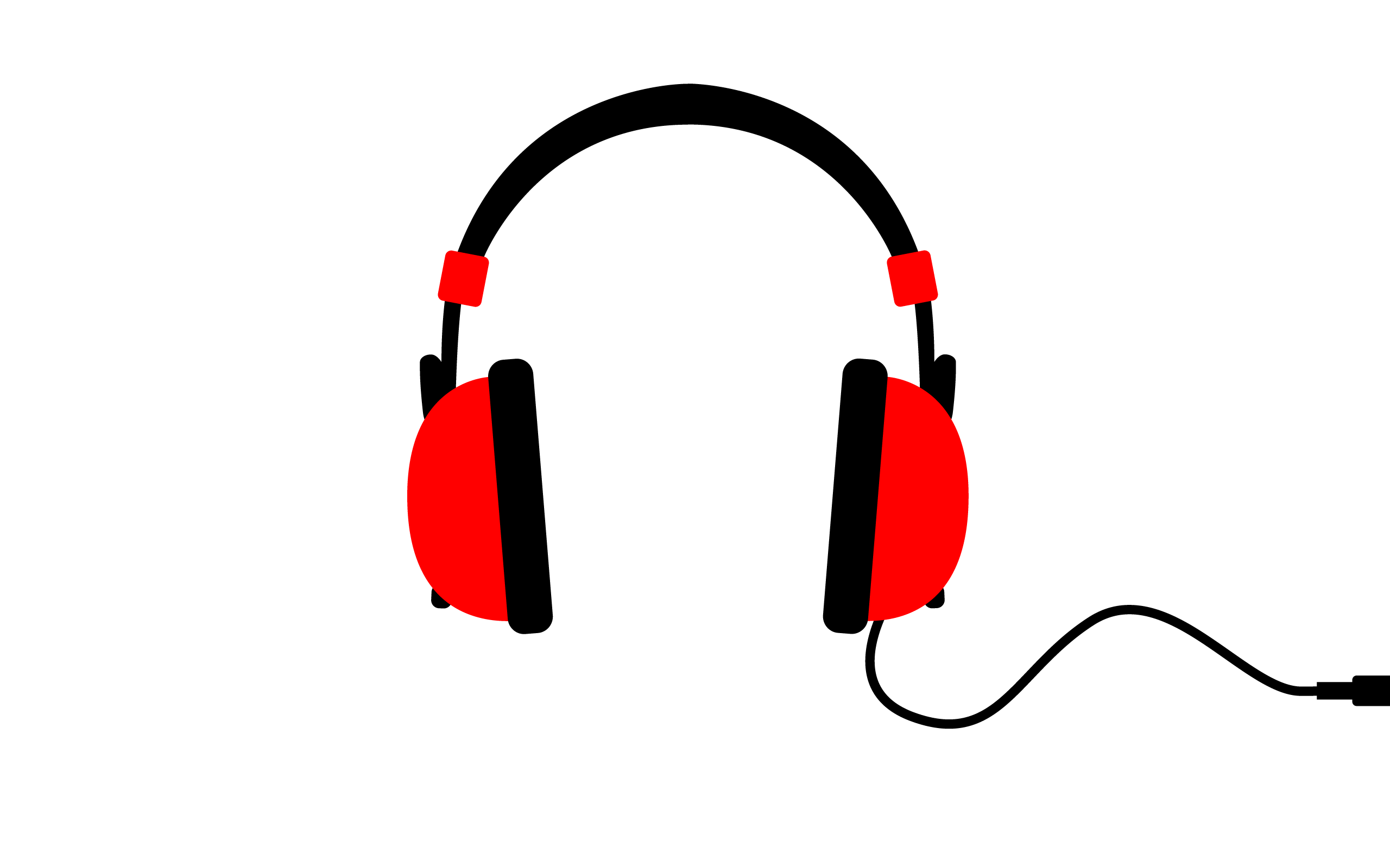 Cartoon Headphones with Music Cartoon Headphones with Music