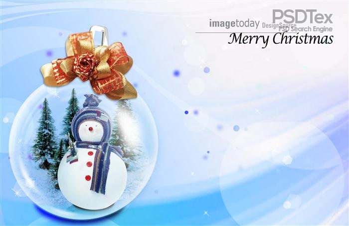 Christmas Snow Globe PSD Template