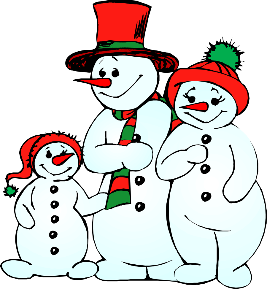 Christmas Snowman Clip Art Free