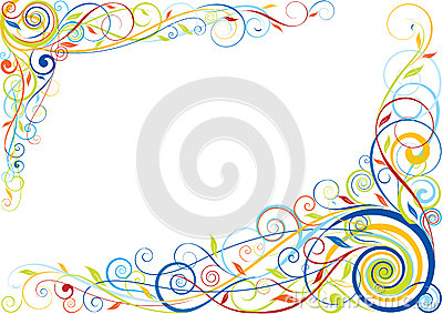 Colorful Swirl Corner Design Colorful Swirl Corner Design