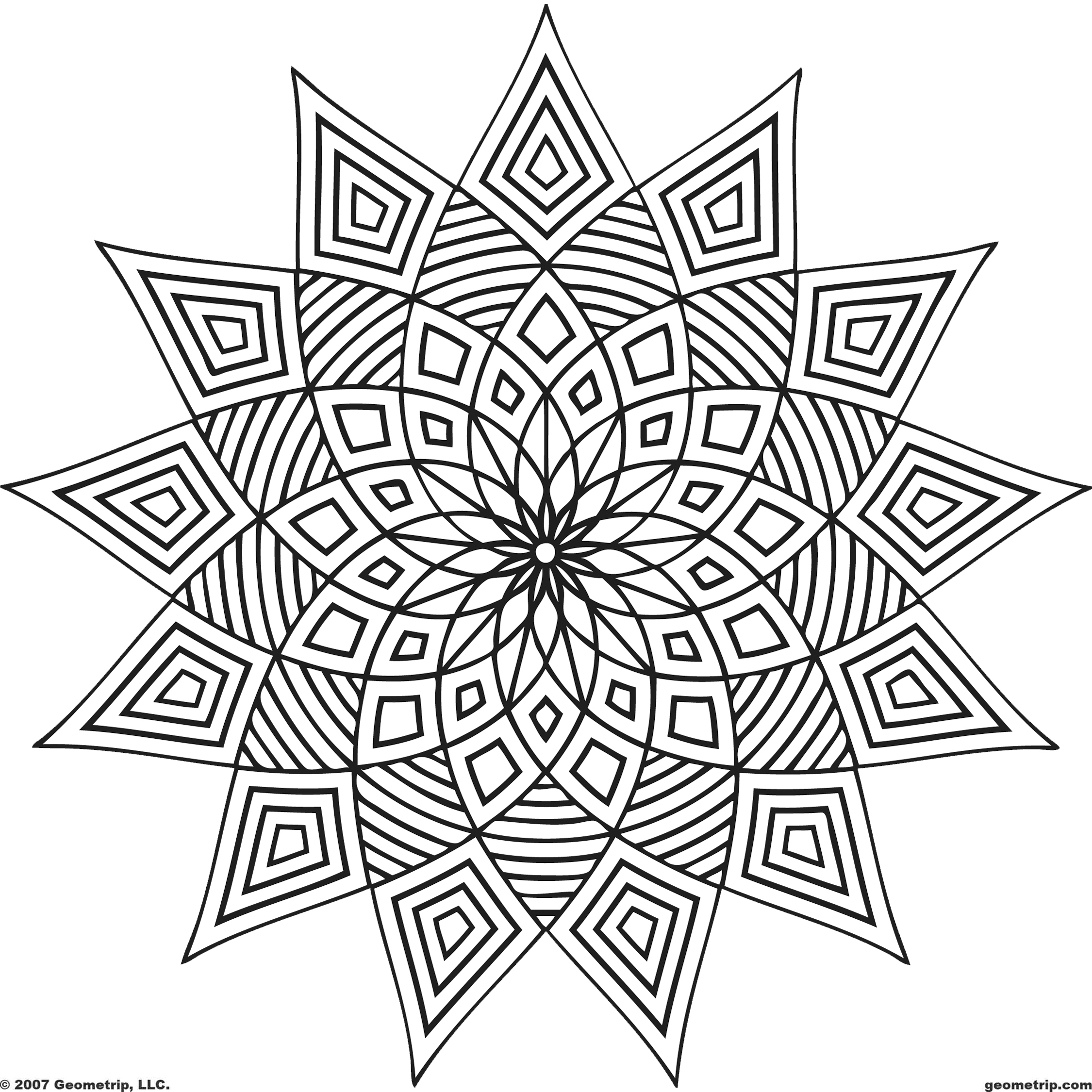 Coloring Page Shape Geometric Designs