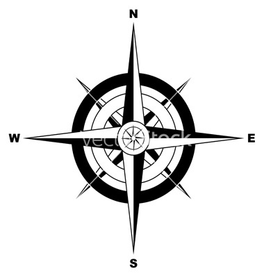 Compass Clip Art Black and White
