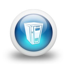 Computer Server Icon Blue Computer Server Icon Blue