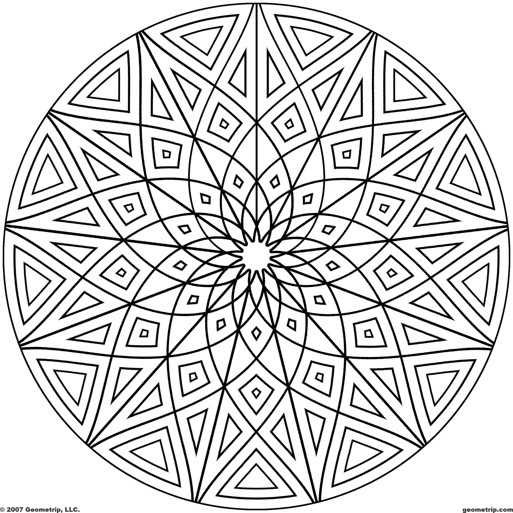 Cool Geometric Designs Coloring Page Cool Geometric Designs Coloring Page