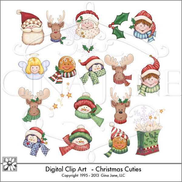 Country Christmas Elf Clip Art