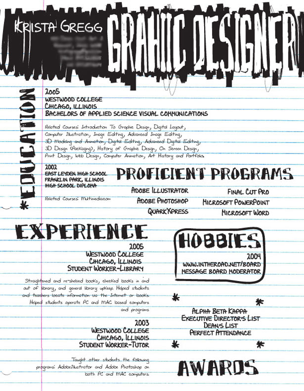 Creative Graphic Design Resume