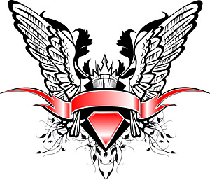 Crown with Wings Vector