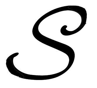 Cursive Font Letter S