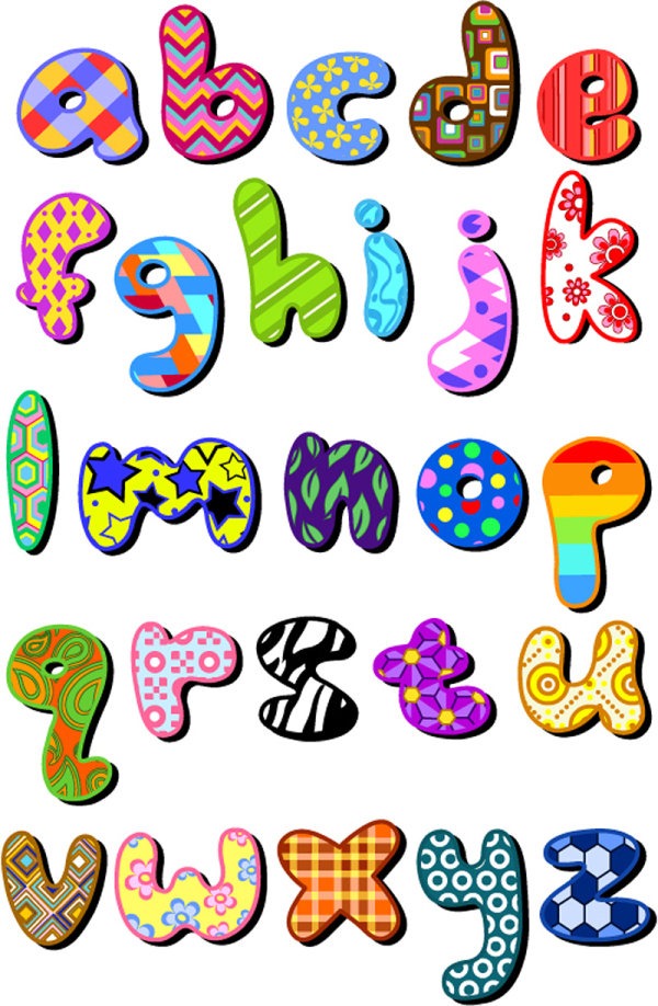 Cute Cartoon Alphabet Letters