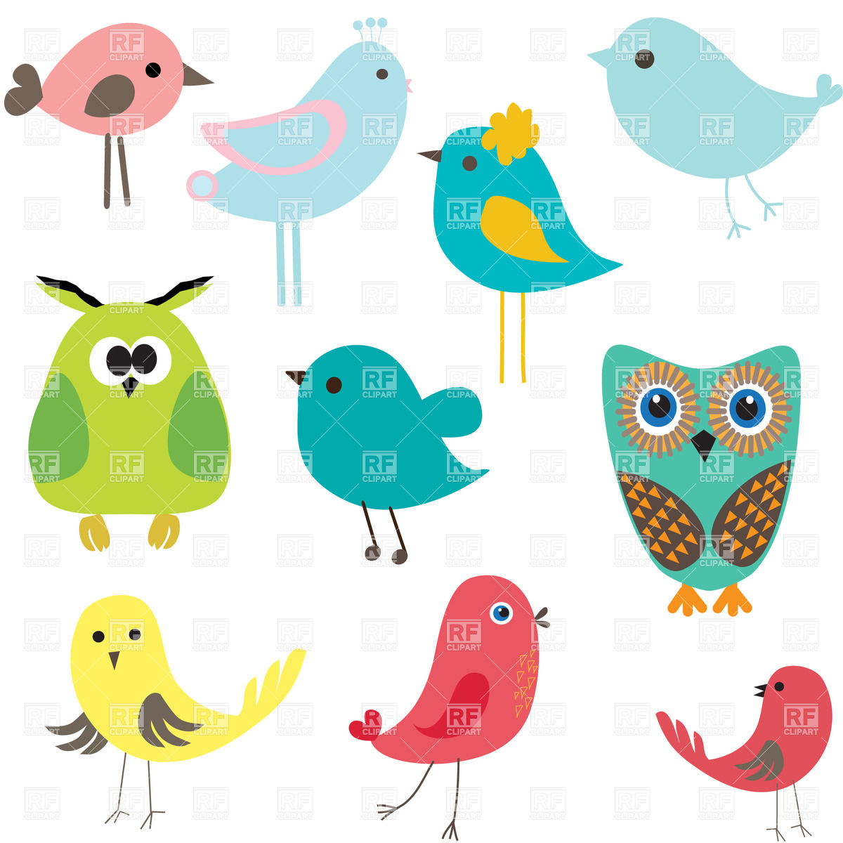 Cute Cartoon Birds