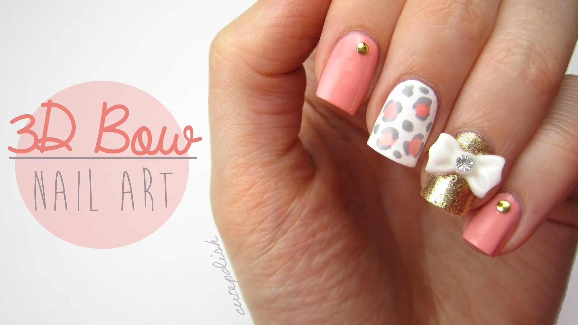 Cute Nail Designs with 3D Bows Cute Nail Designs with 3D Bows