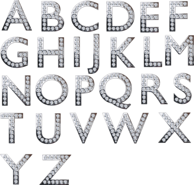 Diamond Alphabet Letters