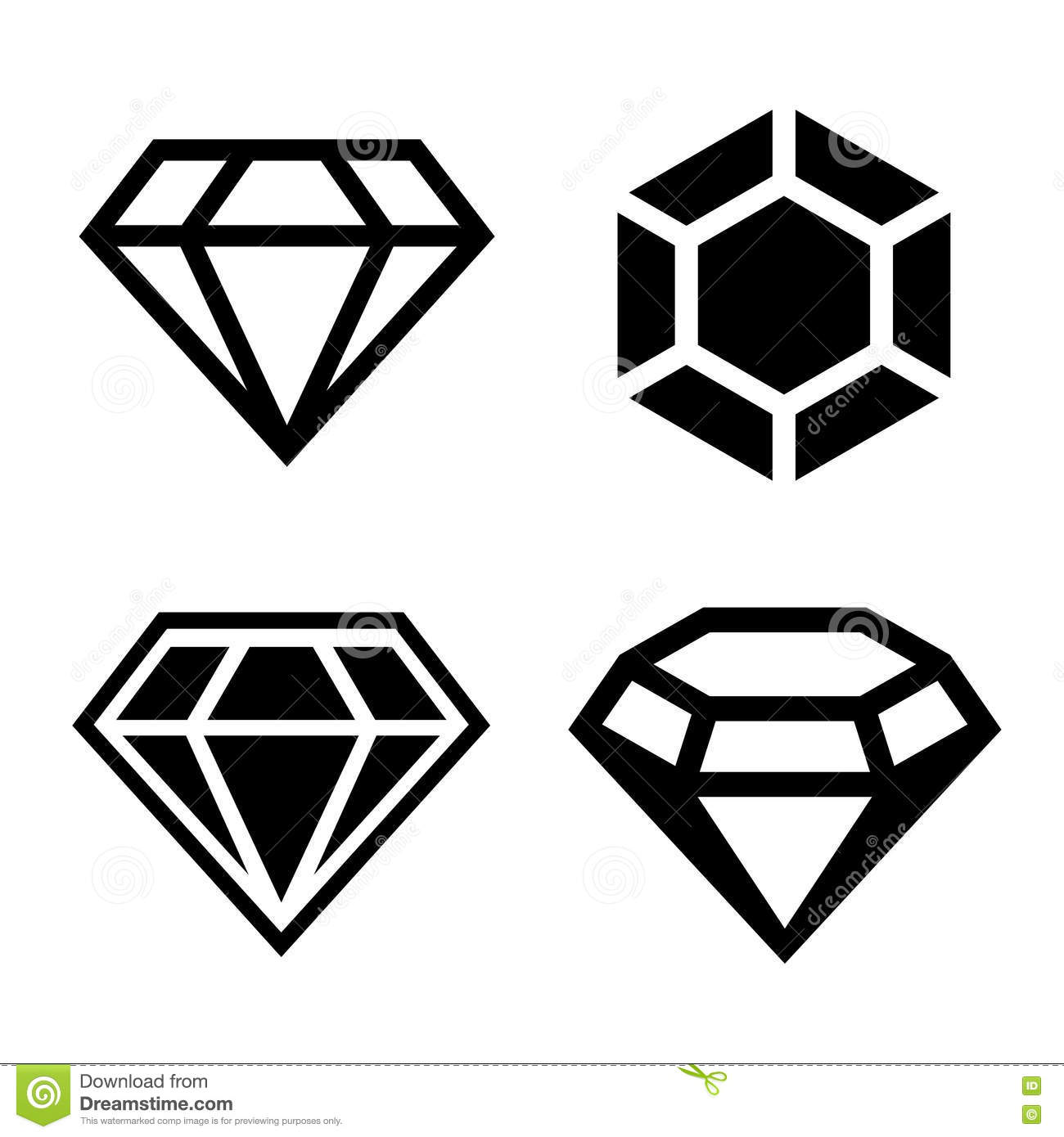 Diamond Shape Vector Clip Art