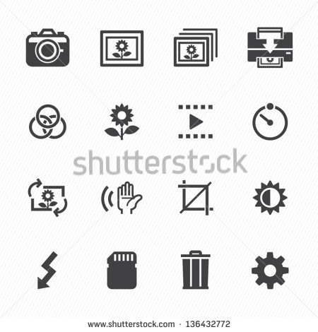 Digital Camera Icons and Symbols