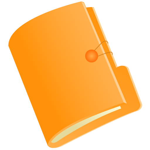 Document Folder Icon Orange