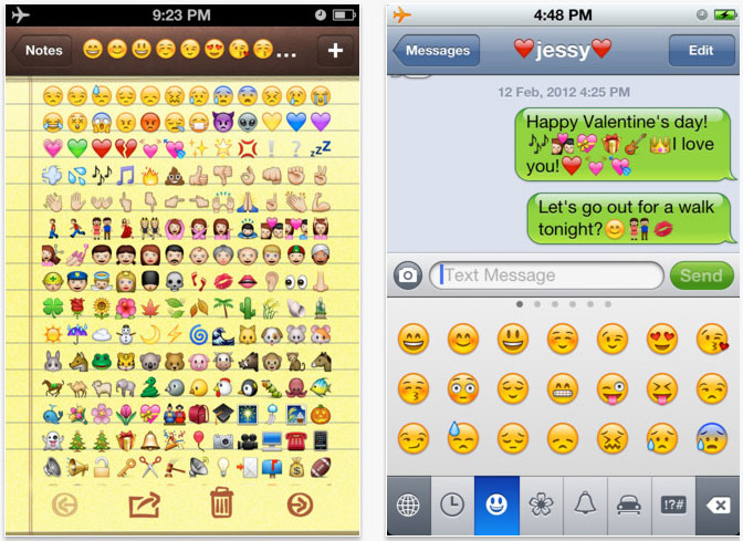 Emoji Emoticons On iPhone 5