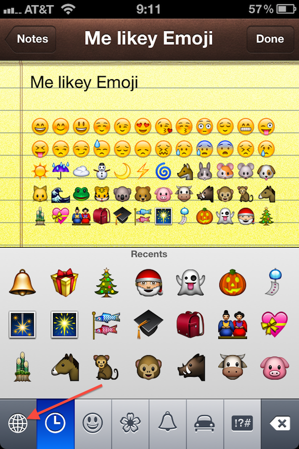 Emoji Icons On iPhone