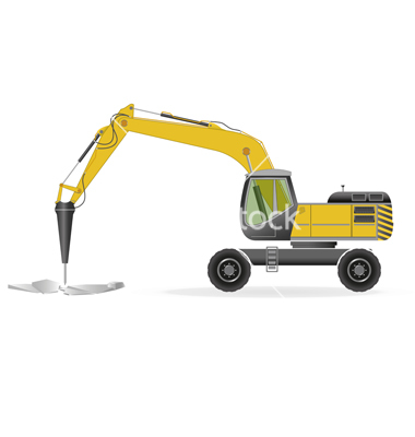 Excavator Vector Art