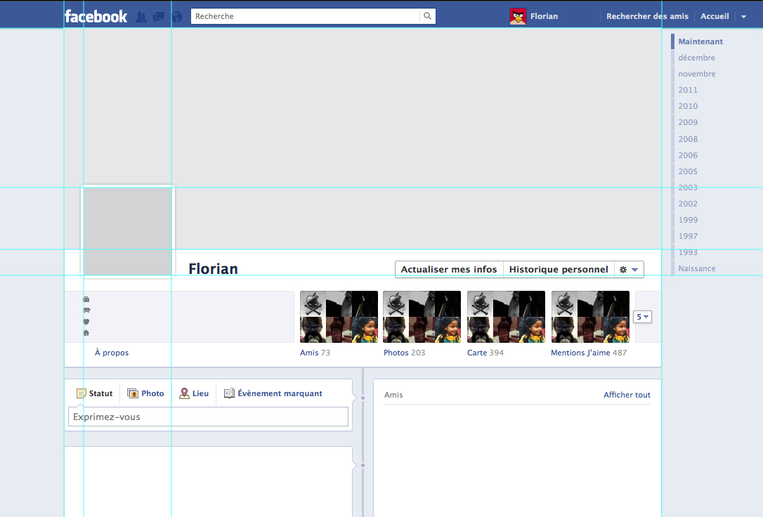 Facebook Timeline Page Template