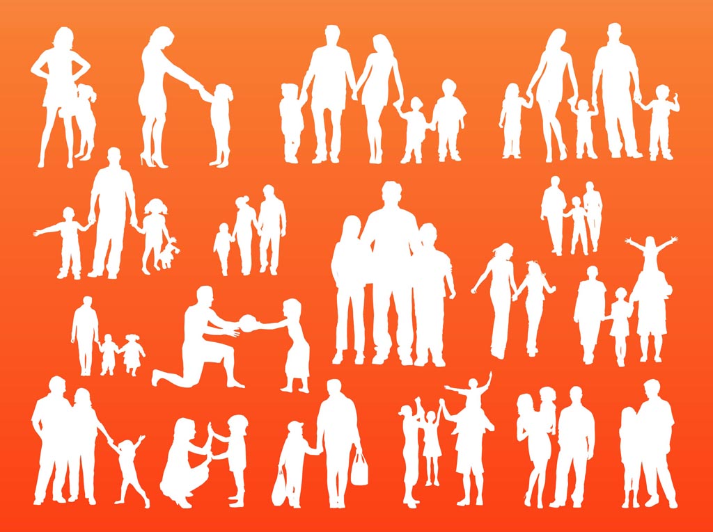 Family Silhouette Vector