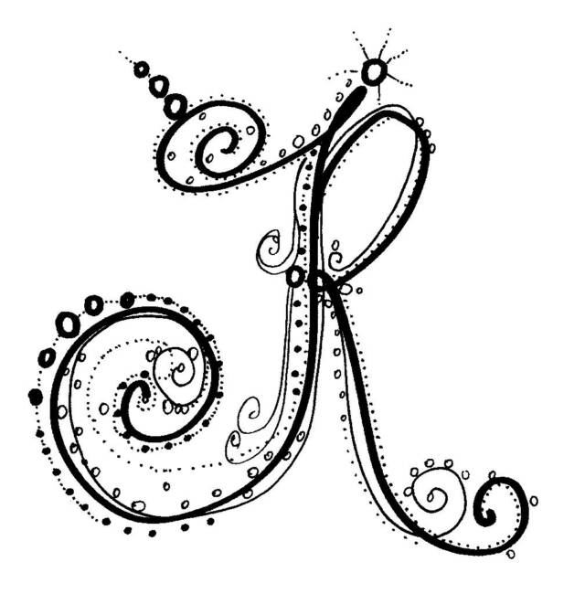 Fancy Alphabet Letter R