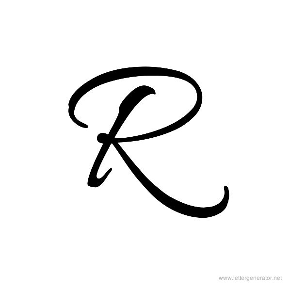 Fancy Cursive Letter R